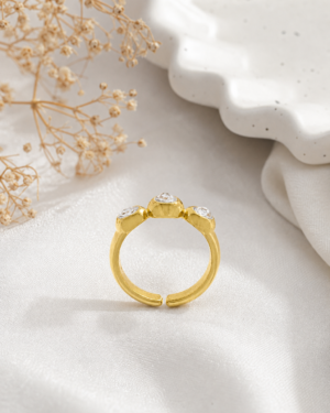 Anel Precioso Ouro com Strass