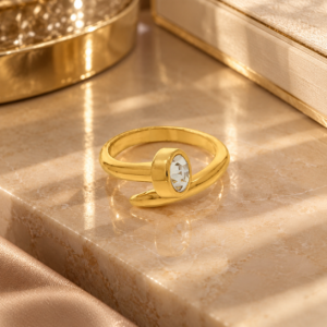 Anel Prego com Strass Cristal