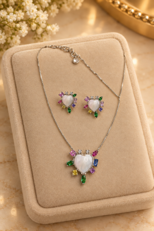 Conjunto Lumina Full Color — Colar e Brincos