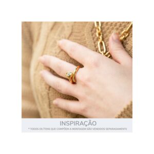 Anel Prego com Strass Cristal