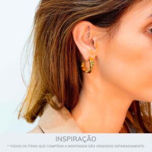 Brinco Elayne — Coleção Ritmo