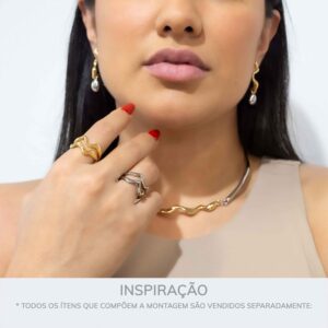 Brinco Wave Ouro e Níquel